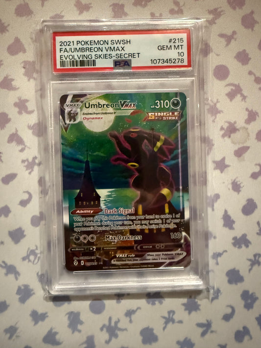 Pokemon 2021 Umbreon VMAX 215/203 Alt Art Evolving Skies GEM MINT PSA 10
